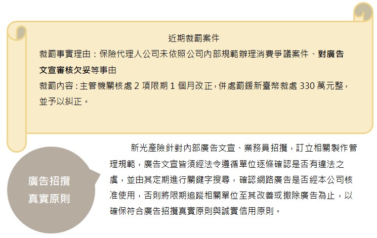 新光產險_忠告建議－裁罰案件2